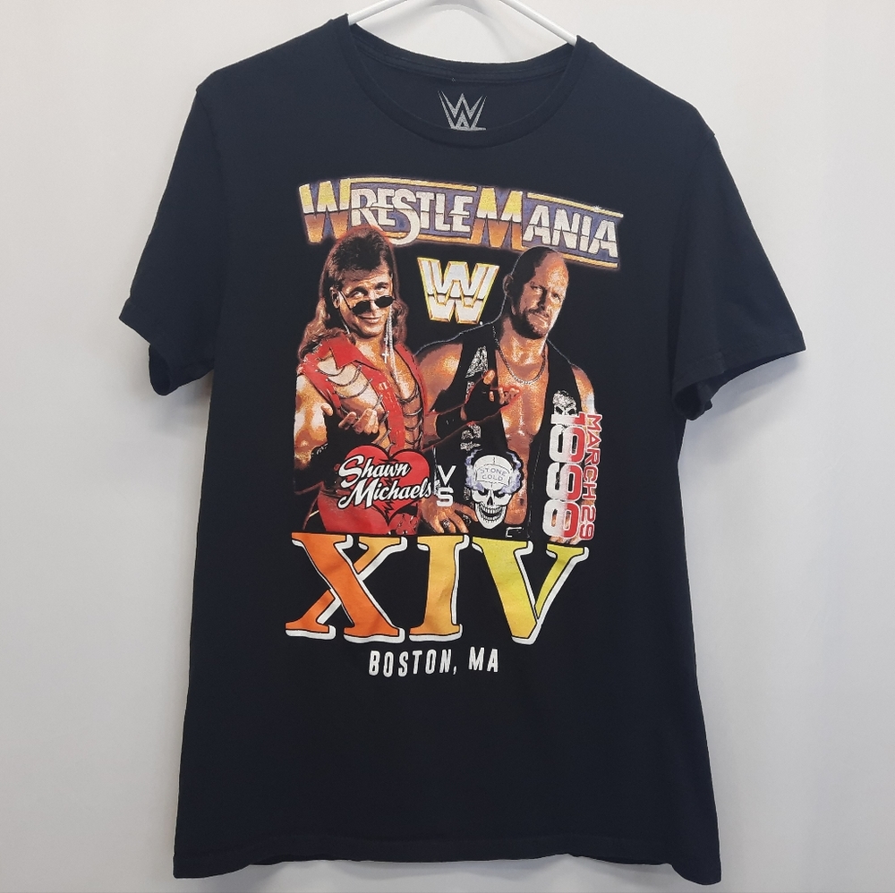 Mad Engine WWE Wrestlemania XIV Stone Cold vs Shawn Michaels 1998 Adult Sz M